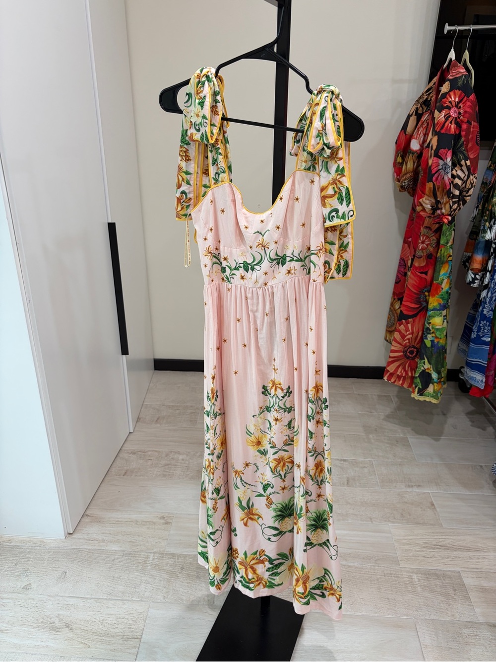 Farm Rio: Botanical Beauty floral cotton-blend midi dress - Picture 5 of 13